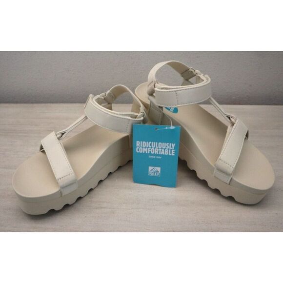 Reef CJ5946 Women's Sz 5 Vintage/Ivory Cushion Rem Hi Platform Sandals - Picture 2 of 16